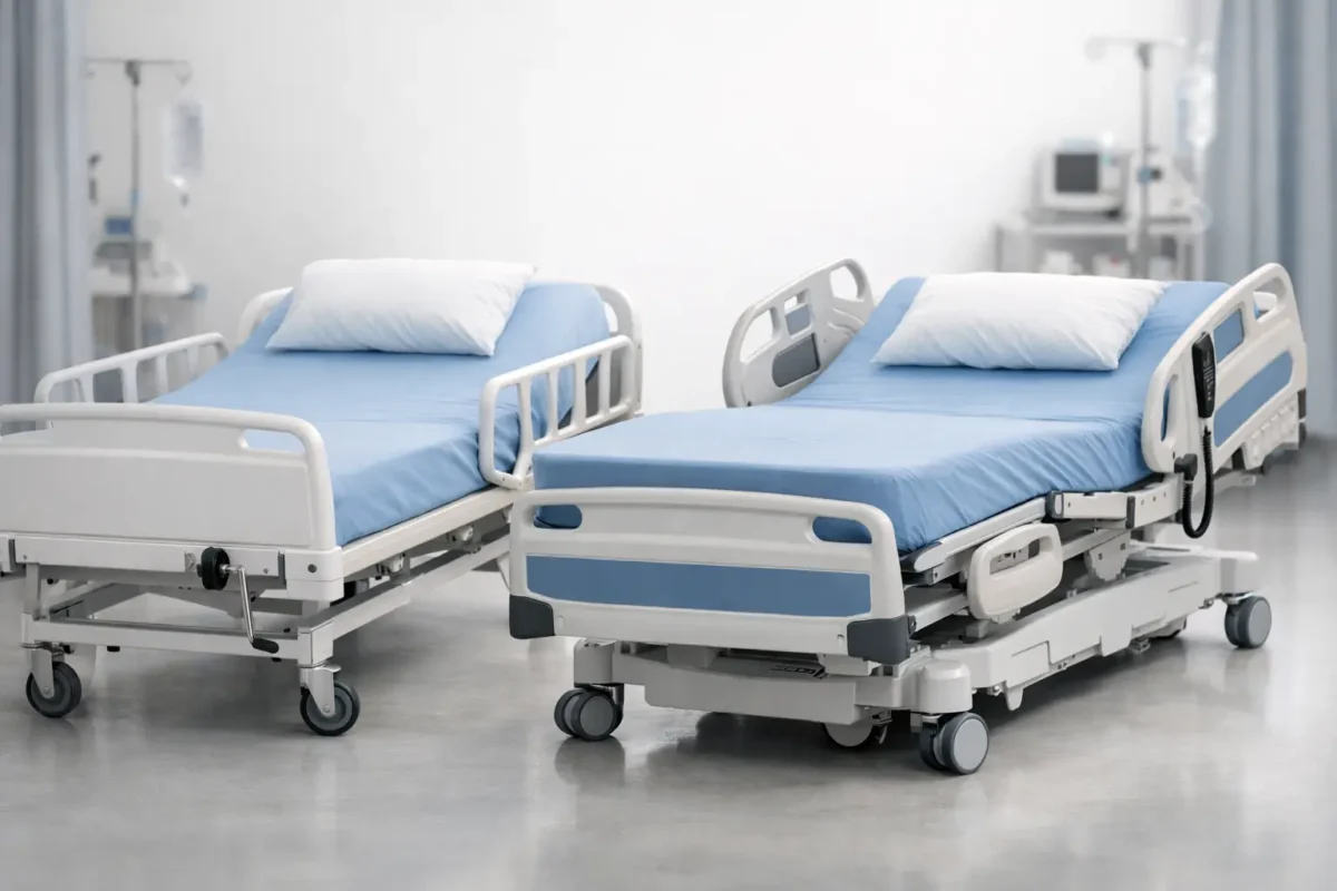Cama hospitalaria manual o eléctrica: cuál elegir