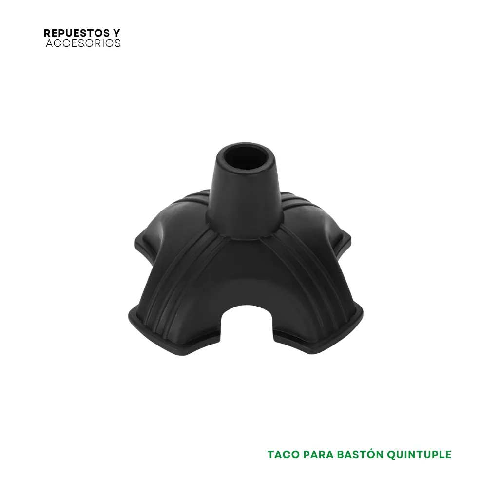 Respuesto y accesorio taco quintuble Taco para bastón quíntuple color negro